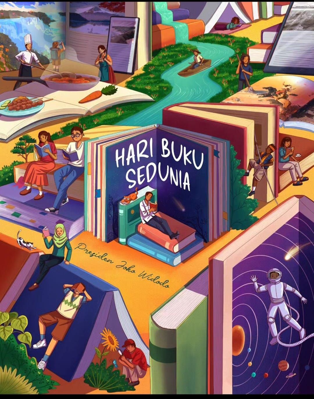 Jokowi ucapkan Hari Buku Sedunia (dok.Instagran Jokowi)
