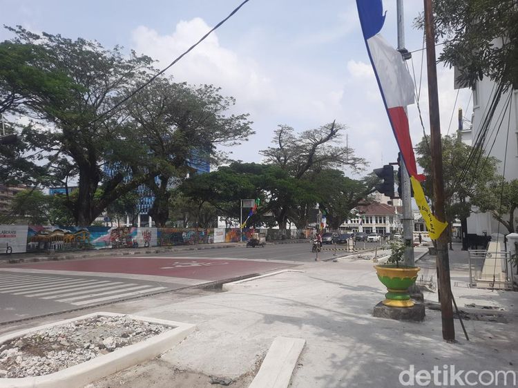 Potret Lengang Titik Nol Kota Medan di H+1 Idul Fitri