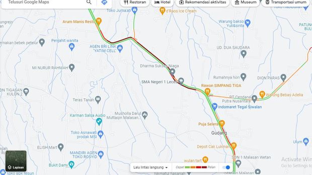 Pantauan kepadatan lalu lintas jalur Probolinggo-Lumajang dari Google Maps. Pantauan kepadatan lalu lintas jalur Probolinggo-Lumajang dari Google Maps.