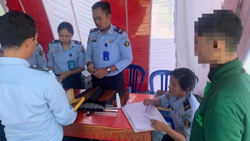 Percobaan penyelundupan sabu-sabu ke Rutan Bangli, Sabtu (22/4/2023).