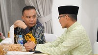 Di momen silaturahmi itu, Sandiga juga berpamitan karena telah resmi mengundurkan diri sebagai kader Gerindra.