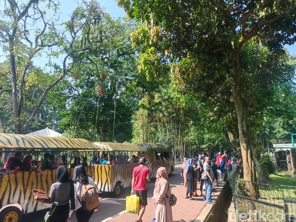 Suasana Kebun Binatang Ragunan pada Minggu (23/4/2023)