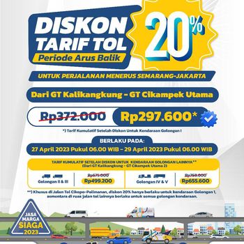 Diskon Tarif Tol Jasa Marga