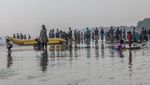 Asyiknya Libur Lebaran di Pantai Anyer