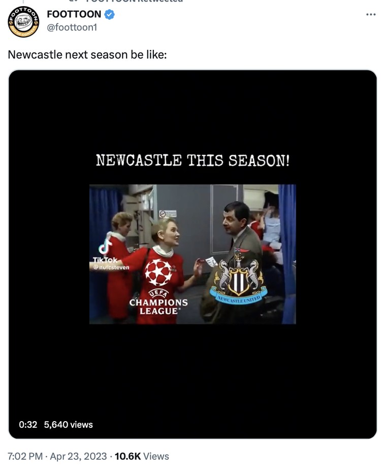 Meme Meme Newcastle vs Tottenham.