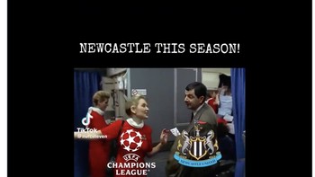 Newcastle United pun siap-siap berangkat menuju Liga Champions. Foto: Twitter