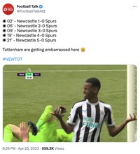 Meme Newcastle vs Tottenham.