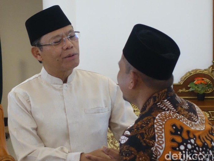 Plt Ketum PPP Muhammad Mardiono menggelar open house di kediamannya di Sleman, DIY, Senin (24/4/2023).