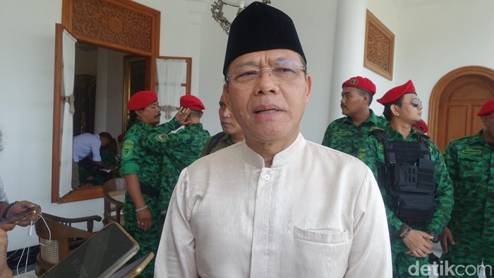 Plt Ketum PPP Muhammad Mardiono menggelar open house di kediamannya di Sleman, DIY, Senin (24/4/2023).