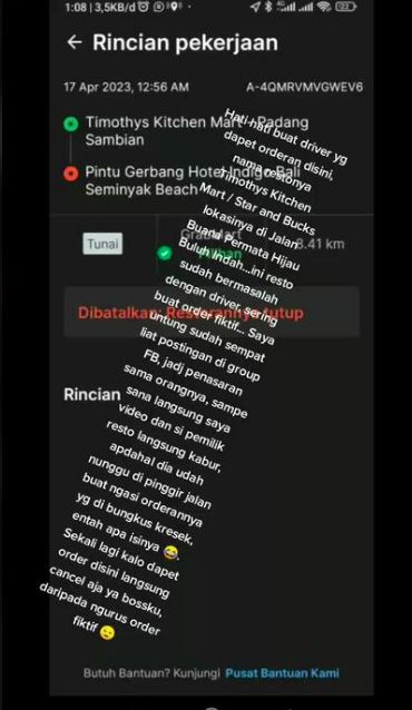 Restoran hobi bikin orderan fiktif