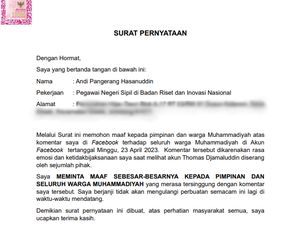 Awal Mula Peneliti BRIN Ancam Warga Muhammadiyah Berujung Minta Maaf