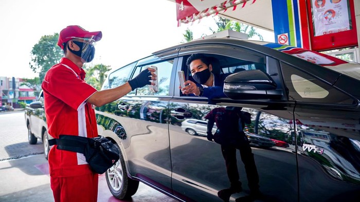 Transaksi BBM di SPBU menggunakan Aplikasi MyPertamina.