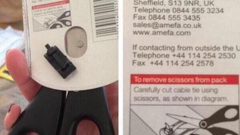 Mau beli gunting karena nggak punya. Eh, buka barangnya tetap harus pakai gunting. Huft. Foto: BeardedMan32 via Bored Panda