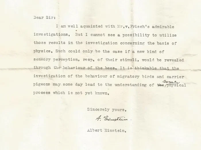 Albert Einstein menulis surat mengenai perlunya penelitian terhadap migrasi burung yang dia anggap spesial. Terbukti benar 70 tahun kemudian.