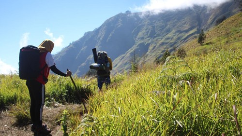 Ilustrasi Gunung Rinjani Lombok.