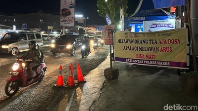 Potret Jalan Poros Maros-Makassar Macet saat Puncak Arus Balik Lebaran