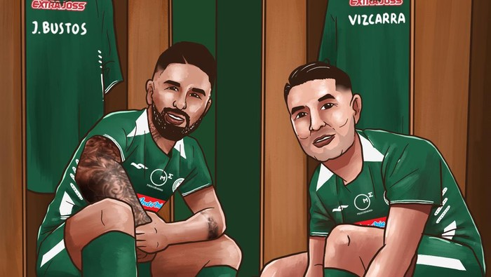 Jonathan Bustos dan Esteban Vizcarra resmi gabung PSS Sleman, Selasa (25/4/2023).