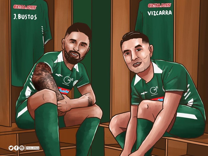 Jonathan Bustos dan Esteban Vizcarra resmi gabung PSS Sleman, Selasa (25/4/2023).