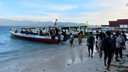 Wisatawan yang berkunjung ke tiga Gili, Trawangan, Meno, dan Air di Lombok Utara, meningkat 30 persen pada Libur Lebaran 2023.