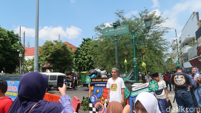 Suasana di Malioboro Jogja saat hari terakhir libur Lebaran 2023, Selasa (25/4/2023).