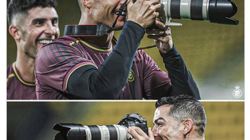 Ronaldo beralih profesi saja jadi fotografer? Foto: Twitter