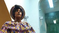Di masa lampau, es krim menjadi camilan favorit masyarakat Brazil. Sosok penjual es loli tradisional dihadirkan untuk mengenalkan budaya kuliner khas Maranhense, Brazil. Foto: dok. Museu de Gastronomia Maranhense