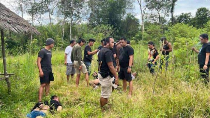 Polisi menangkap 5 tahanan kabur Polres Tapin.