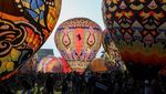 Semarak Ratusan Balon Udara Terbang di Langit Wonosobo