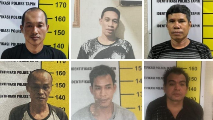 Tampang 5 tahanan Polres Tapin yang kabur.