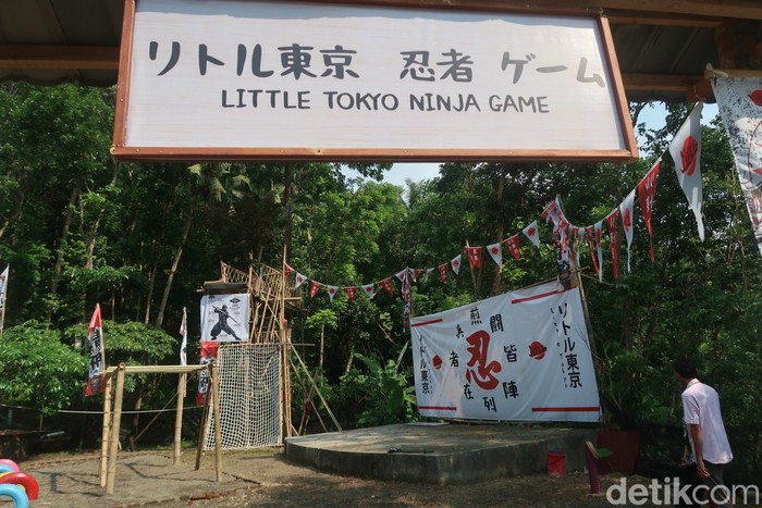 Arena Little Tokyo (Litto) Ninja Games di Litto Jogja Resort & Recreational Resto, Kalurahan Muntuk, Kapanewon Dlingo, Kabupaten Bantul, DIY, Rabu (26/4/2023).