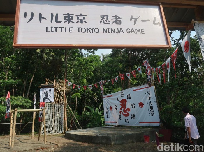Arena Little Tokyo (Litto) Ninja Games di Litto Jogja Resort & Recreational Resto, Kalurahan Muntuk, Kapanewon Dlingo, Kabupaten Bantul, DIY, Rabu (26/4/2023).