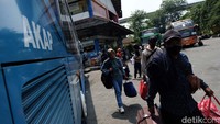 Kini tren arus balik di Kampung Rambutan dikatakan sudah meningkat, tetapi belum cukup signifikan.