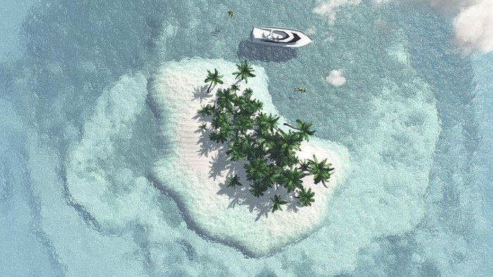 Ilustrasi pulau pribadi