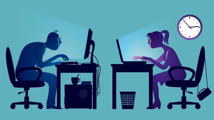 Infografis cara hitung upah lembur libur nasional