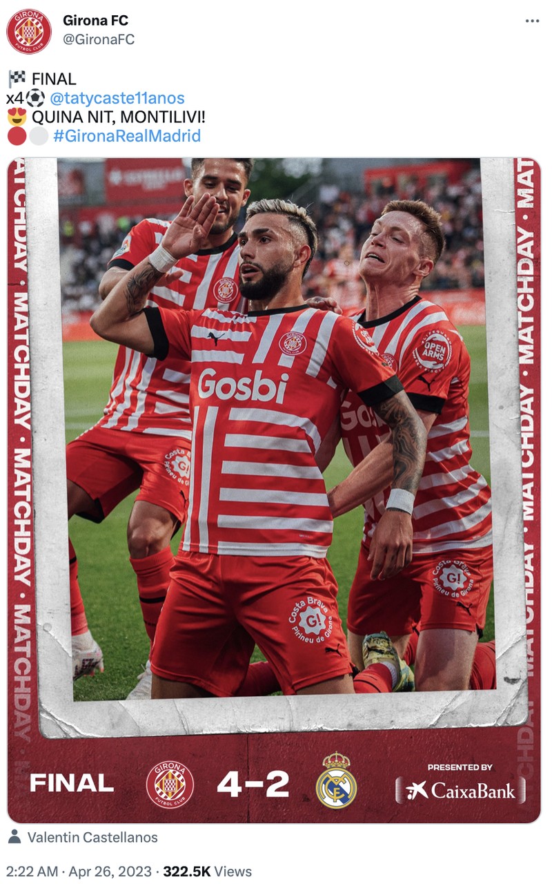 Meme Real Madrid dihajar Girona di La Liga.