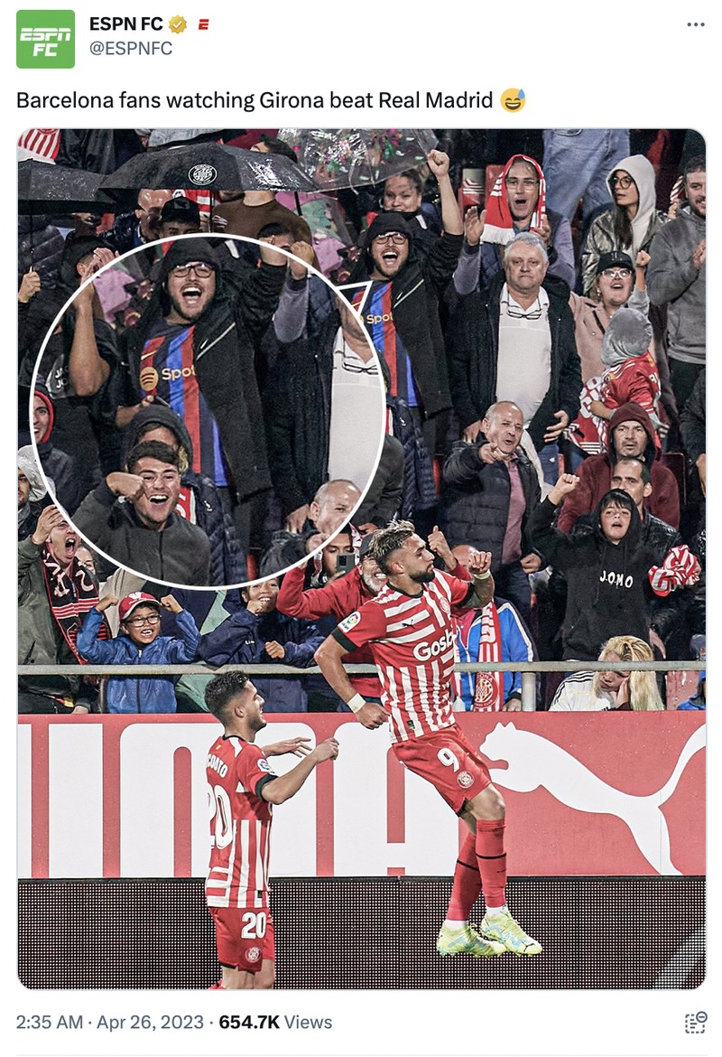 Meme Real Madrid dihajar Girona di La Liga.