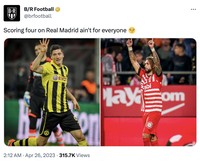 Meme Real Madrid dihajar Girona di La Liga.