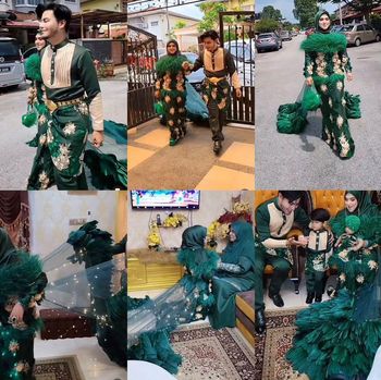 Pasangan  Fatin Syazwani Ishak (25 tahun) dan Syed Muhammad Shah Hasif (31 tahun) viral di media sosial. Tampil heboh saat Lebaran.