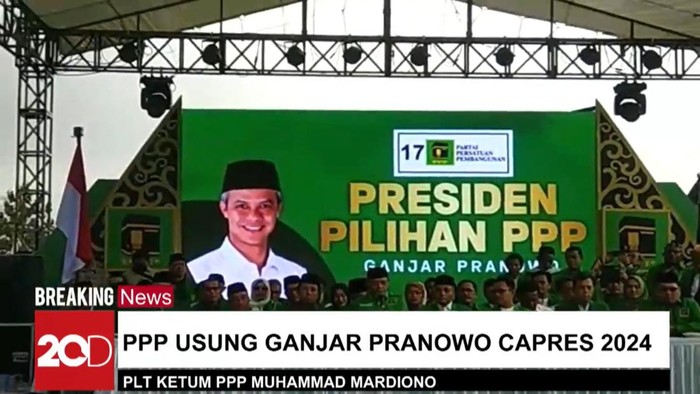 PPP resmi usung Ganjar Pranowo Capres 2024.