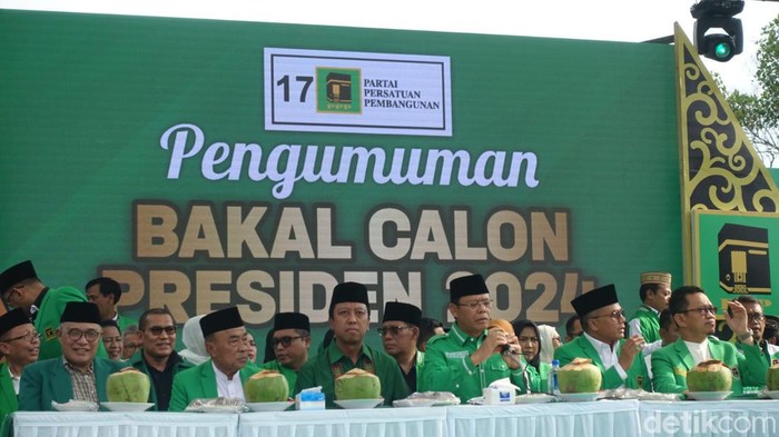 PPP umumkan bakal capres yang didukung pada Pilpres 2024, Sleman, DIY, Rabu (26/4/2023).