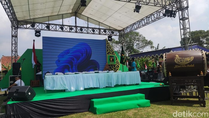 Suasana di kediaman Plt Ketum PPP Muhammad Mardiono, di Pakem, Sleman, jelang umumkan nama capres, Rabu (26/4/2023).