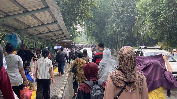 Suasana pengunjung di Ragunan