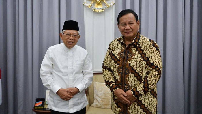 Wapres Maruf Amin menerima kunjungan Menhan Prabowo Subianto usai Lebaran 2023 (dok.Setwapres)