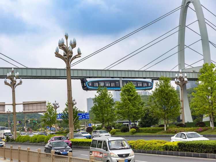 Wuhan Kini Punya Monorel Gantung, Begini Penampakannya