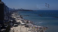 Aksi tersebut menandai Hari Kemerdekaan Israel yang ke-75.