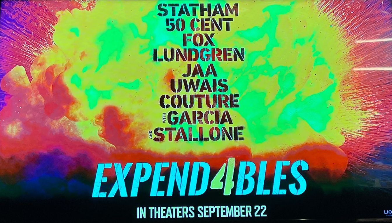 Poster film Expend4bles di CinemaCon 2023.