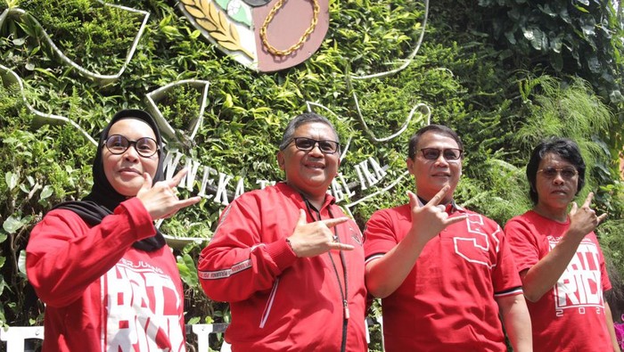 Jajaran petinggi DPP PDIP: Hasto Kristiyanto, Ahmad Basarah, Adian Napitupulu