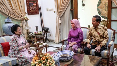 Potret Jokowi Halalbihalal dengan Megawati Bahas Ganjar Capres