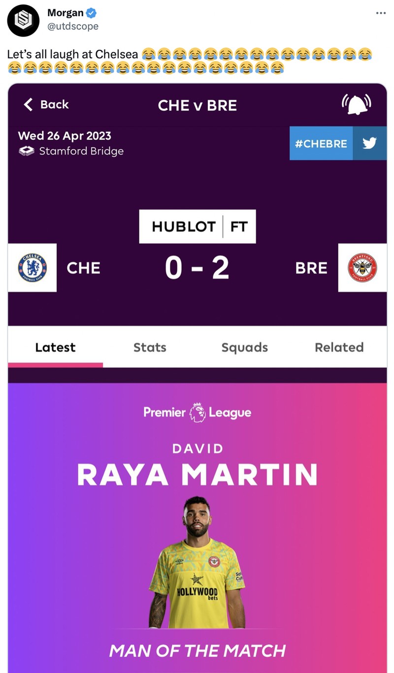 Meme Chelsea kalah lagi