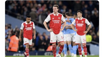 Dengan hasil buruk belakangan ini, apa asa Arsenal juara Liga Inggris perlahan lenyap? Foto: Twitter